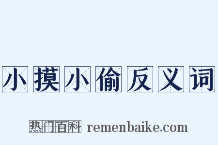 小摸小偷反义词是什么意思的图片